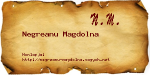 Negreanu Magdolna névjegykártya